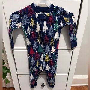 Hanna Andersson holiday toddler navy blue organic cotton onesie 18-24 months